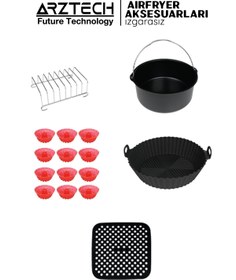 Resim ARZTECH Airfryer Aksesuar Seti Izgarasız Xxl 