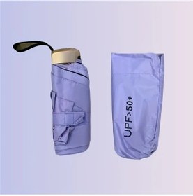 Resim Xuweiwei Dayanıklı Alüminyum Alaşım 6 Katlanır Mor Şemsiye Seyahat Dostu 