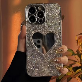 Resim Bir Makyaj Aynası Kaplaması ile Koruyucu Telefon Kılıfı, Iphone Modelleri 11'den 16'ya kadar uyumlu. 