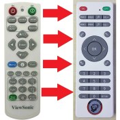 Resim Viewsonic Q-3101 / A0001005PA500 PA503 PG700 PS500 PS501 VS16907 VS16909 Projeksiyon Kumandası 