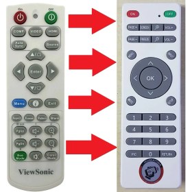 Resim Viewsonic Q-3101 / A0001005PA500 PA503 PG700 PS500 PS501 VS16907 VS16909 Projeksiyon Kumandası 