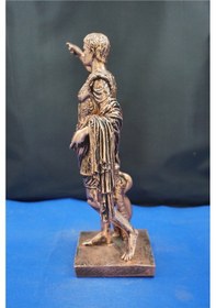 Resim Sezar Augustus Roma İmparatoru Heykeli - 33 Cm Dekoratif Biblo, Ev & Ofis Hediyelik Aksesuar Bakır 