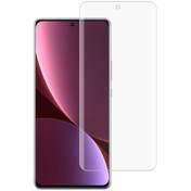 Resim Xiaomi 12 Pro İçin Uv Sıvı Kavisli Tam Tutkal Temperli Cam Filmi 