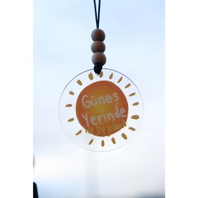 Resim Balkhoon Güneş Yerinde Her Şey Yolunda Dikiz Aynası Süsü Universal Araba Aksesuarı 