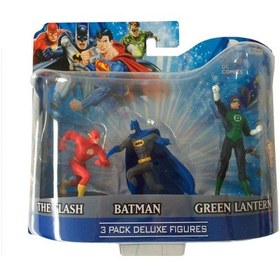 Resim DC Comics Batman Green Lantern Flash 3lü Figür Seti 