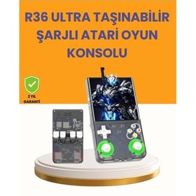 Resim R36 Ultra 64gb Retro Oyun Konsolu 10.000 Oyunlu Taşınabilir El Konsolu 