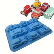 Resim DIY Pişirme için Silikon Kek Kalıbı, Karikatür Tren ve Yarış Arabası Tasarımı, Elektriksiz, Alçı El Sanatları Kalıbı, 8, Sabun Yapımı 
