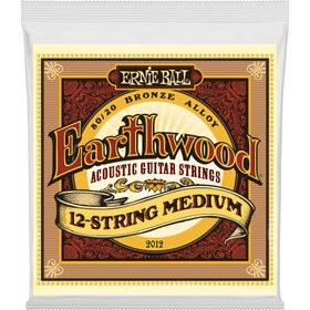 Resim Ernie Ball 2012 Earthwood 80/20 Bronze 12-String Medium Akustik Gitar Teli (11-52) 