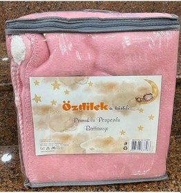 Resim Özdilek Pamuklu Ponponlu Bebek Battaniyesi Pembe Pembe 