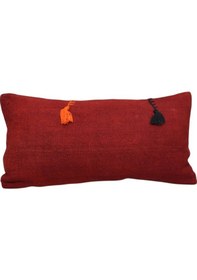 Resim Zehra Abla Halı Yeni El Dokuma Dekoratif Lumbar Kilim Kırlent Yastık Kılıfı 6595 Çok Renkli 
