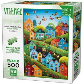 Resim Nessiworld KS Games Village with Butterflies Puzzle 500 Parça 20079 