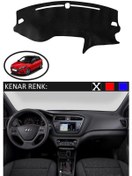 Resim Torpido Koruma Halısı Siyah Kenar Renk Siyah Hyundai İ20 2014-2019 İle Uyumlu 