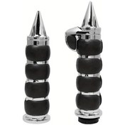 Resim Xuweiwei 1 Inç 25mm Evrensel Motorcycle Tutacak Krom Handlebar Grip Gaz Asistanlı Harley Honda Suzuki Yamaha Kawasaki Bobber 