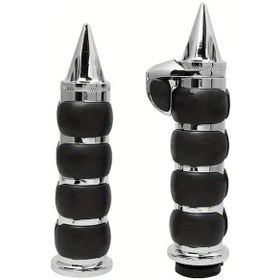 Resim Xuweiwei 1 Inç 25mm Evrensel Motorcycle Tutacak Krom Handlebar Grip Gaz Asistanlı Harley Honda Suzuki Yamaha Kawasaki Bobber 