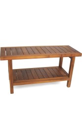 Resim İroko Duş Oturağı Ağaç Tabure Ağaç Oturak Duş Taburesi 40 x 60 x 40 cm 