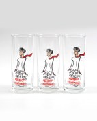 Resim D227.Masanın En Müeddep Hanfendisi Klasik Rakı Kadehi 3'lü Set 