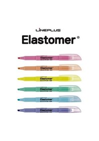 Resim Lineplus Elastomer Fosforlu Kalem Pastel Renkler 6'lı Paket 