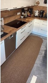 Resim Düz Model Yeni Nesil Jüt Halı Kilim Kahverengi 80 x 250 