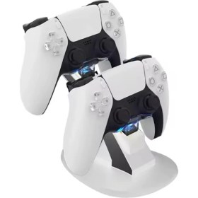 Resim Comse Ps5 Dualsense Joystick Şarj Standı Işıklı Şarj Istasyonu Beyaz HBP-256 