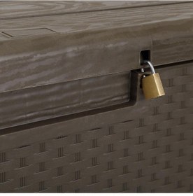 Resim Bahçe Balkon Plastik Sandık 340 Litre Kahverengi 