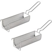 Resim Cecilee3 2x Paslanmaz Çelik Kızarmış Sepet Uzun Kızartma Patates Cipsi Kabı Patates Kızartması Için En Iyi Patates Cipsi Sıkacağı Mutfak Aracı (Yurt Dışından) 