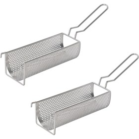 Resim Cecilee3 2x Paslanmaz Çelik Kızarmış Sepet Uzun Kızartma Patates Cipsi Kabı Patates Kızartması Için En Iyi Patates Cipsi Sıkacağı Mutfak Aracı (Yurt Dışından) 