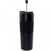 Resim S-Link French Press, Paslanmaz Çelik Termos Kupa Bardak 500 ml Mat Siyah 