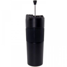 Resim S-Link French Press, Paslanmaz Çelik Termos Kupa Bardak 500 ml Mat Siyah 