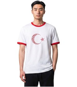 Resim Sportive Türkiye Baskılı Unisex Beyaz Günlük Stil T-shirt 26du0003-byz 
