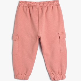 Resim Kız Bebek Basic Kargo Jogger Eşofman Altı Cepli Beli Lastikli 
