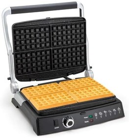 Resim King KWM1462 Waffle Master Izgara, Tost ve Waffle Makinesi | 2000W Güç | Granit Kaplama Plakalar | 6 Tost & 4 Waffle Kapasitesi | 180° Açılabilen Izgara 