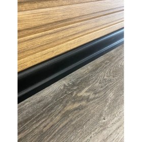 Resim Pasha Dekor 6 cm Siyah Parke Süpürgelik 