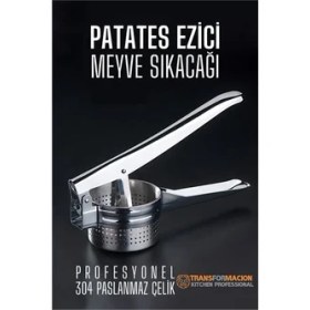 Resim Hsnet Patates Ezici Meyve Sıkacağı Sıkacağı Sebze Presi 304 Paslanmaz Çelik 