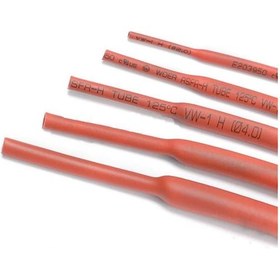 Resim 4cm Ø3,2mm Hazır Kesilmiş Parça Daralan Makaron Kırmızı 100adet 