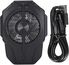 Resim Jectse Cep Telefonu Soğutucusu, Rahat Tutuş, 2 Hızlı Rüzgar Ayarı, Sabit Klips, Gürültü Azaltıcı Rüzgar Kanalı Tasarımı, Oyun Için Çift Yarı İletken Soğutma Çipi (BLACK) 