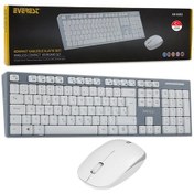 Resim Km-6063 Beyaz/gri Kablosuz Q Multımedya Klavye+mouse Set 