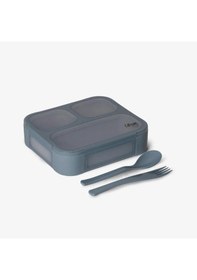 Resim Citron Çatal Ve Kaşıklı Bento Beslenme Kutusu Seti - Dusty Blue 