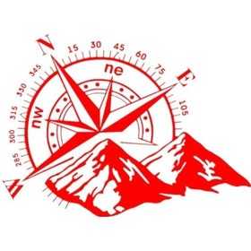 Resim Kırmızı-40 Cm X 30 Cm-jp Dış Dekorasyon Kalıp Kesim Çıkartmaları Çeşitli Boyutlarda Pusula Rüzgar Gülü Su Geçirmez Ar 