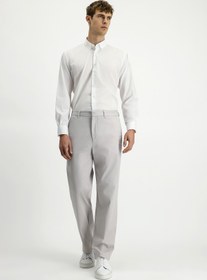 Resim Kiğılı Regular Fit Standart Kesim Likralı Kanvas / Chino Pantolon 