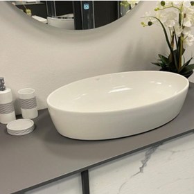 Resim Turkuaz Seramik Cerastyle One 67x42 CM Tezgah Üstü Çanak Lavabo 