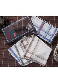 Resim Mira Home Fatih Kutulu 40x40 Cm 12 Adet Kumaş Mendil Fm 02 Acı Kahverengi 