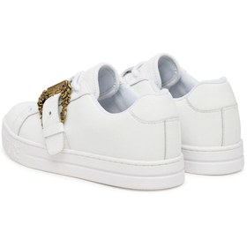 Resim Versace Kadın Court 88 Dis. SK9 Tokalı Tabanı Kabartma Yazılı Sneaker - Beyaz 