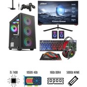 Resim Ramtech Fot i5-7400 16 GB 500 GB M2 SSD 4 GB 1050Ti 24" Free Dos Masaüstü Oyuncu Bilgisayarı 