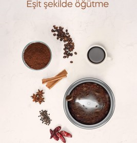 Resim Sinbo SCM-9037 3 Hazneli Çok Amaçlı Öğütücü – Kahve & Baharat | Beyaz Krom 