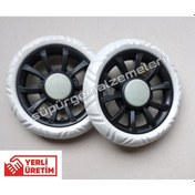Resim Pazar Arabası Tekerleği Her Modele Uyumlu Pazar Arabası Tekeri 