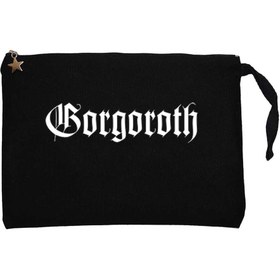 Resim Gorgoroth Logo Siyah Clutch Astarlı Cüzdan / El Çantası - Siyah 