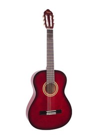 Resim Valencia Vc104T Sap Çelikli Kırmızı Sunburst Klasik Gitar 