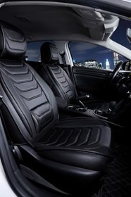 Resim Fresh Start Mazda B Serisi Uyumlu Lüx Deri Oto Koltuk Kılıfı Ön Arka Takım Sport Series Siyah 