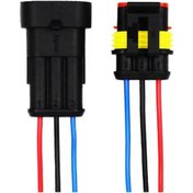 Resim 3 Pin Kablolu Su Geçirmez Konnektör Takım 