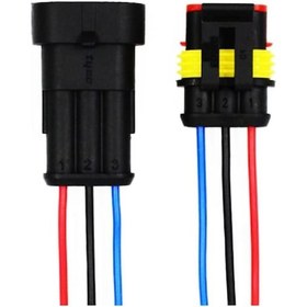 Resim 3 Pin Kablolu Su Geçirmez Konnektör Takım 